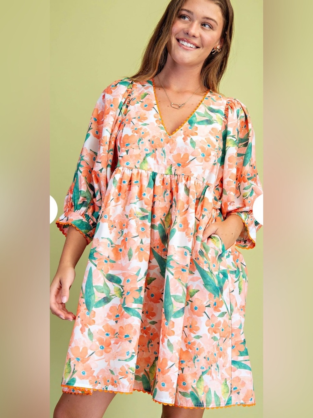 Gigio “Tangerine BabyDoll”  dress size S